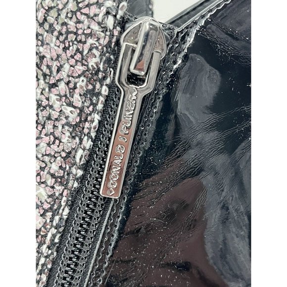 DONALD J PLINER Women Booties Black Grey 9 M Jaxx Ankle Boots Sparkle Shimmer - Picture 9 of 14